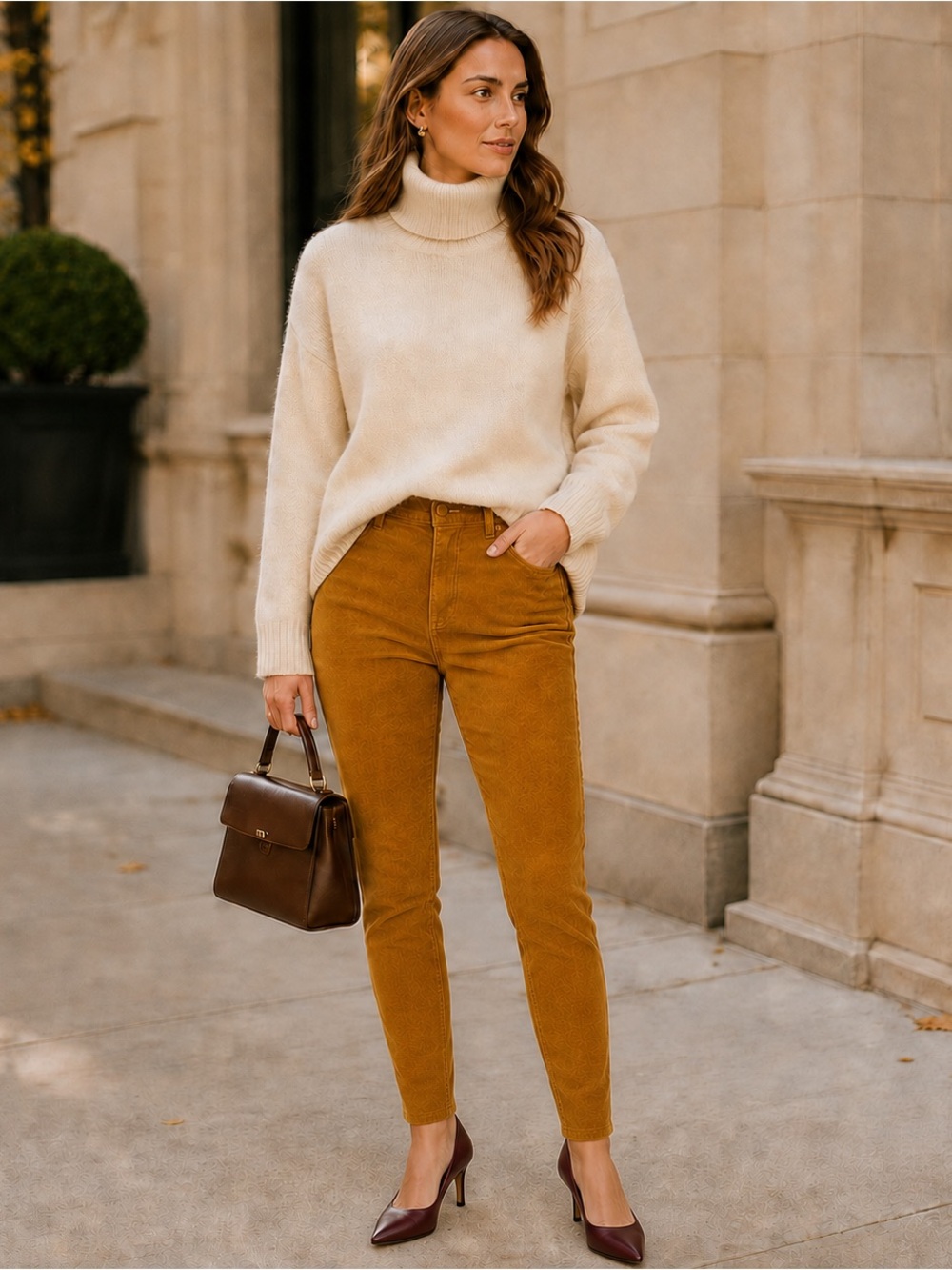 J. Crew Mustard Skinny Pants